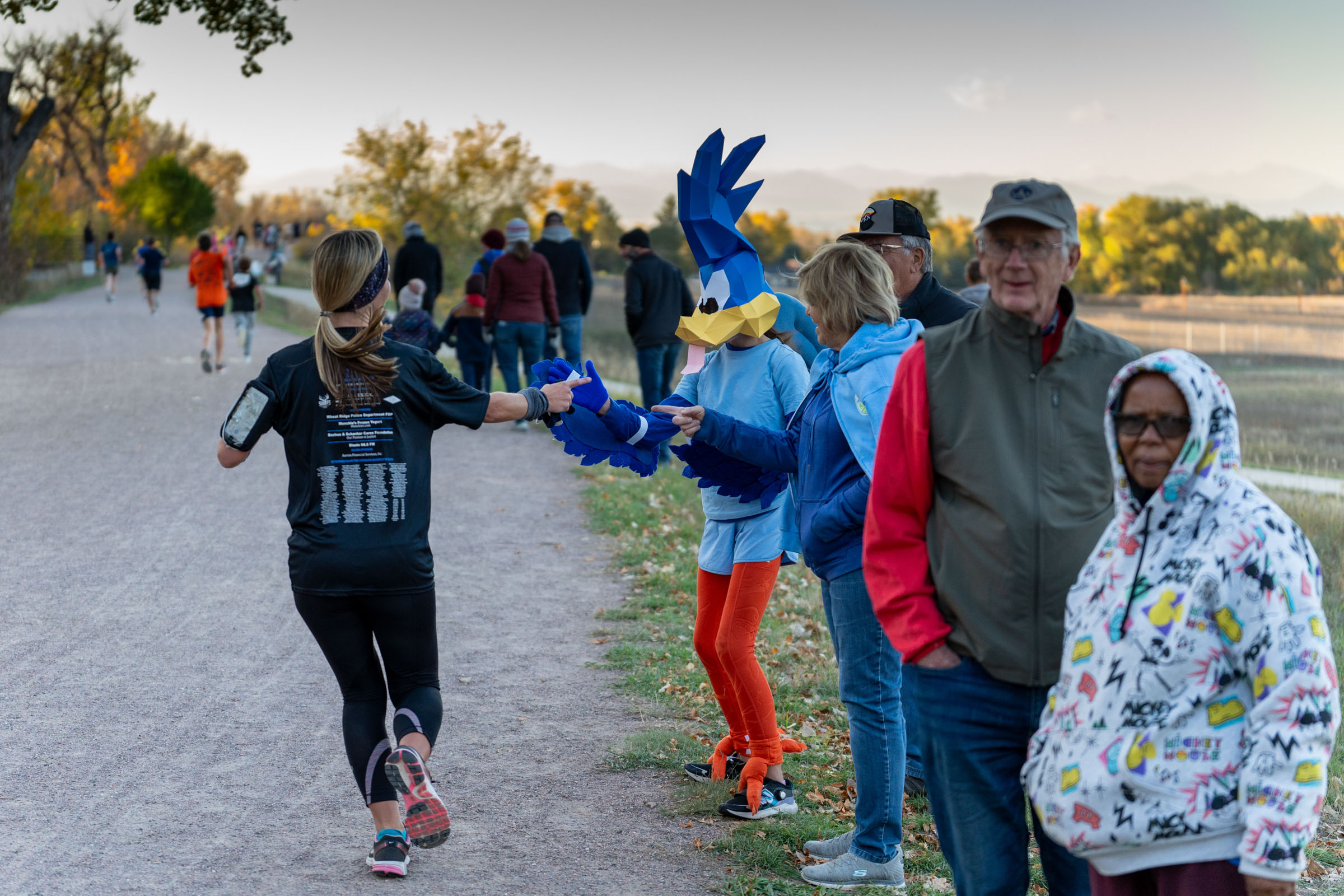 South Denver running event, race-day moment