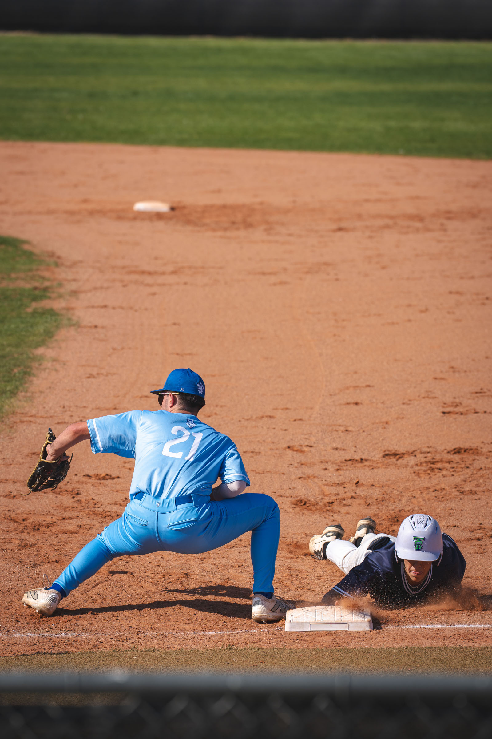 Highlands Ranch baseball game action, Denver metro