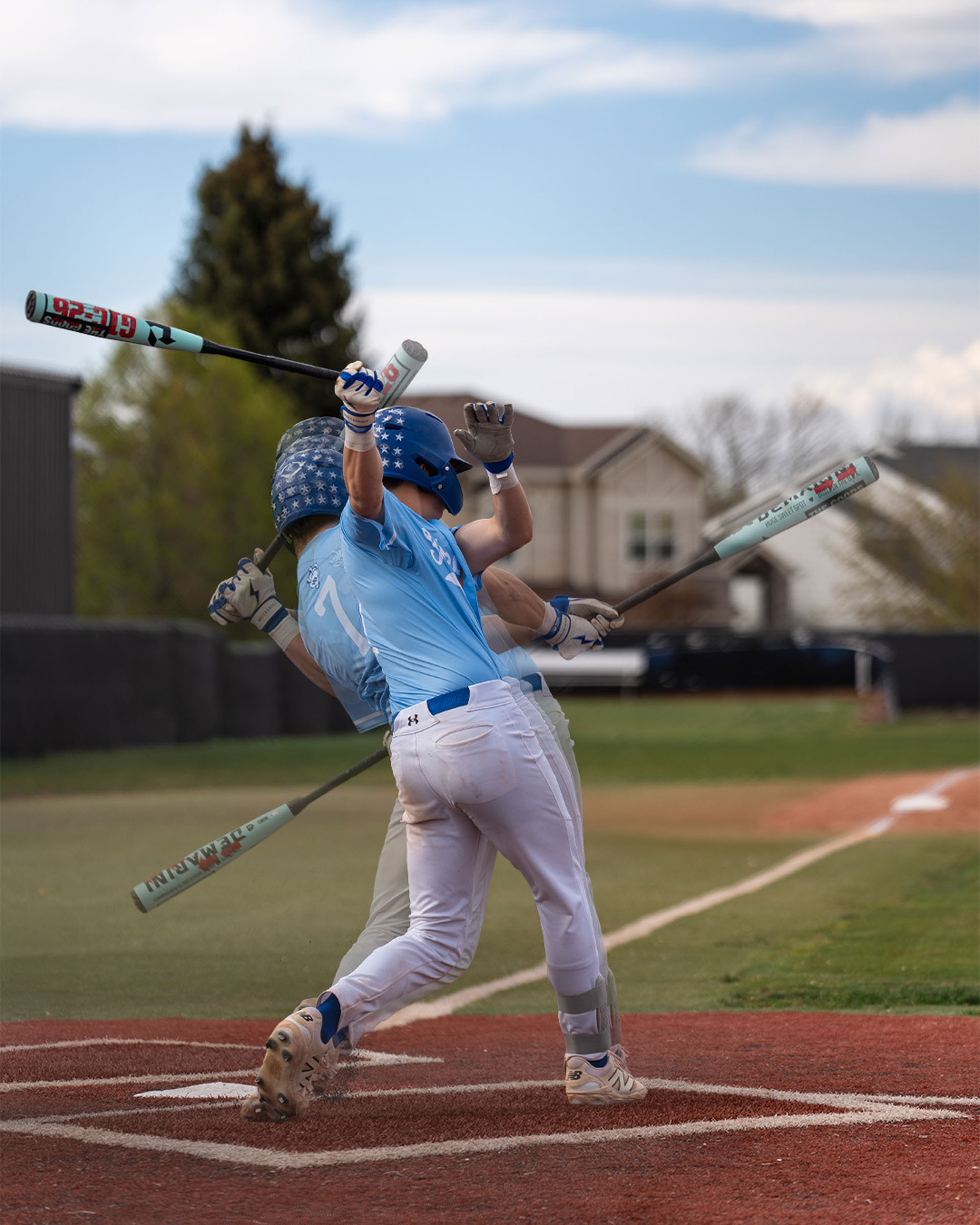 Highlands Ranch baseball game action, Denver metro