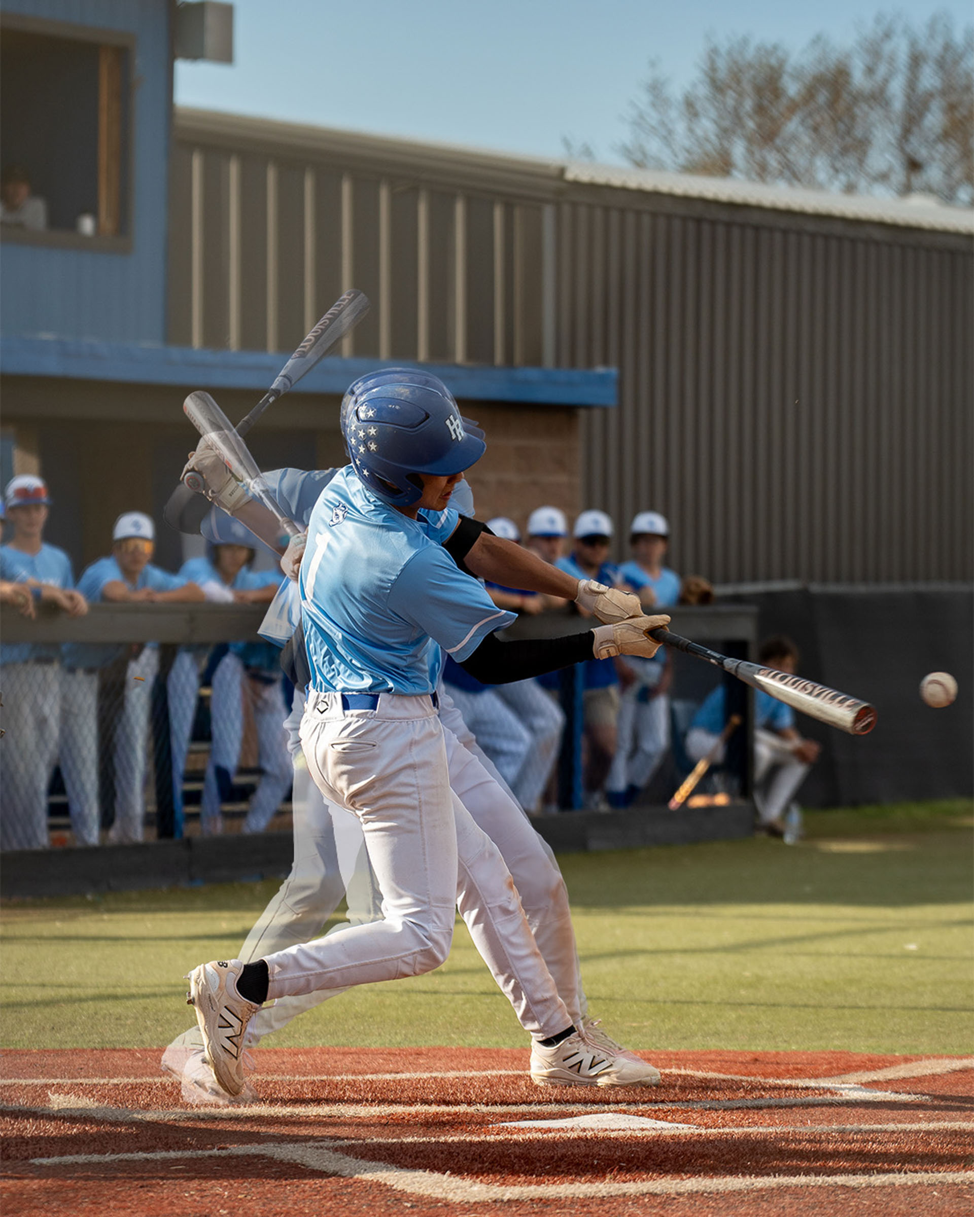 Highlands Ranch baseball game action, Denver metro