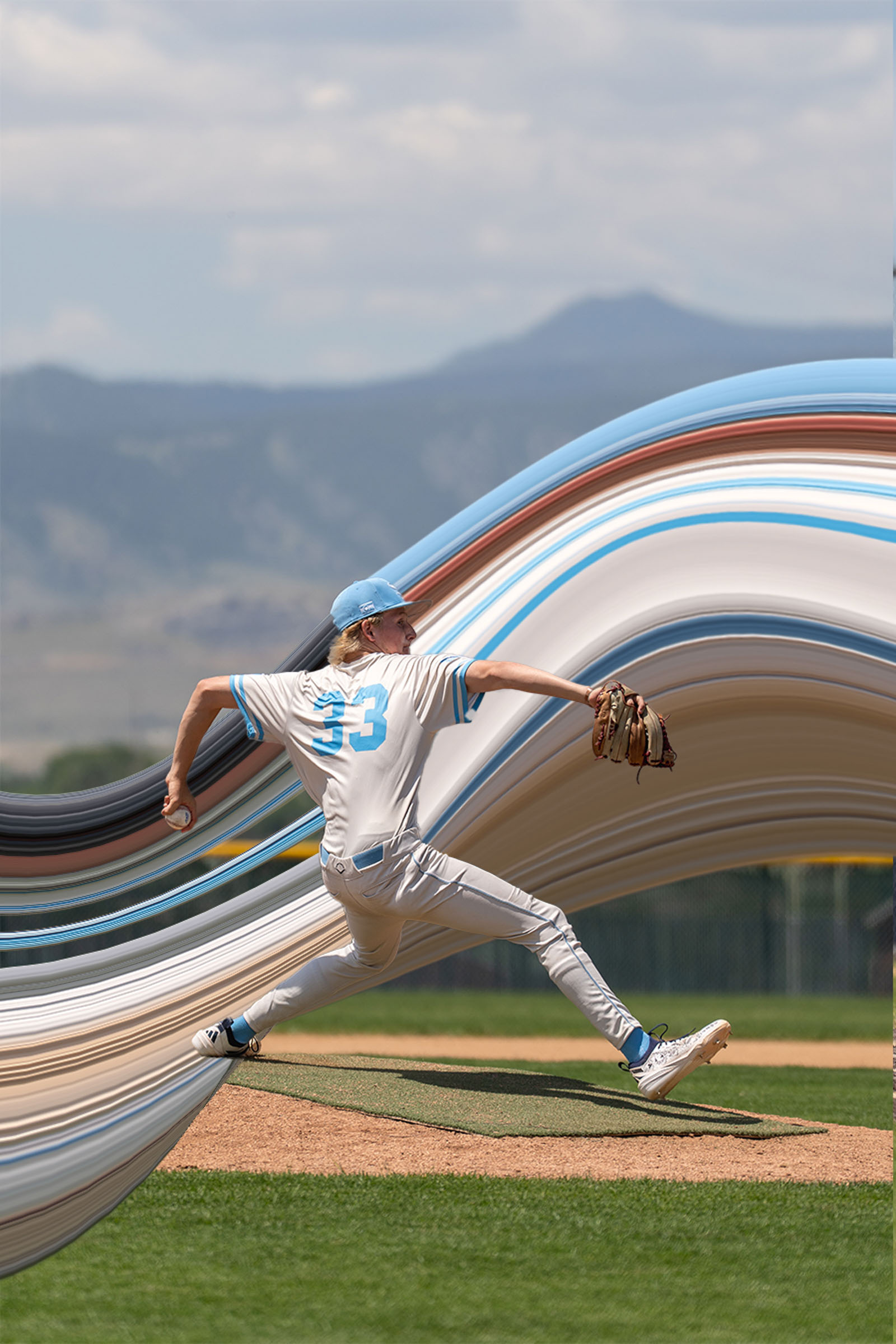Highlands Ranch baseball game action, Denver metro