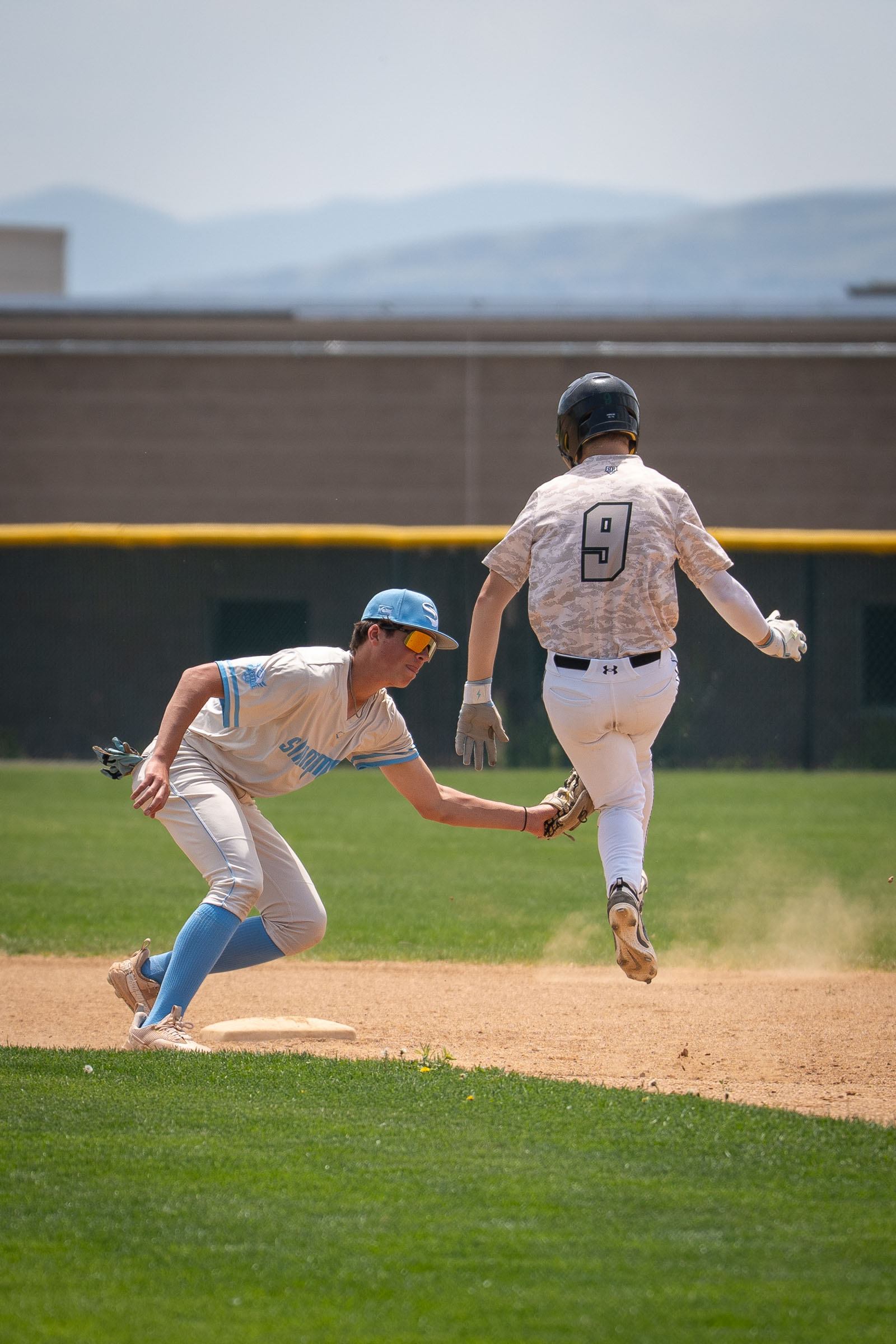 Highlands Ranch baseball game action, Denver metro