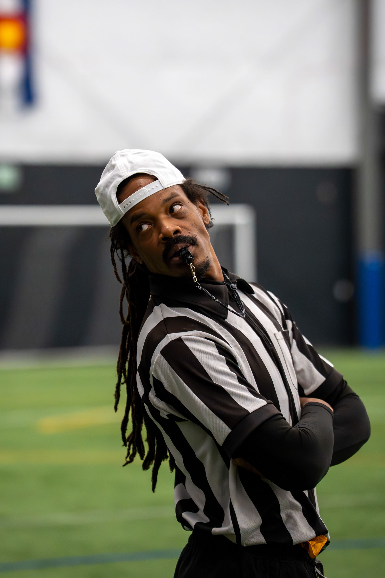 Flag football breakaway run, south Denver