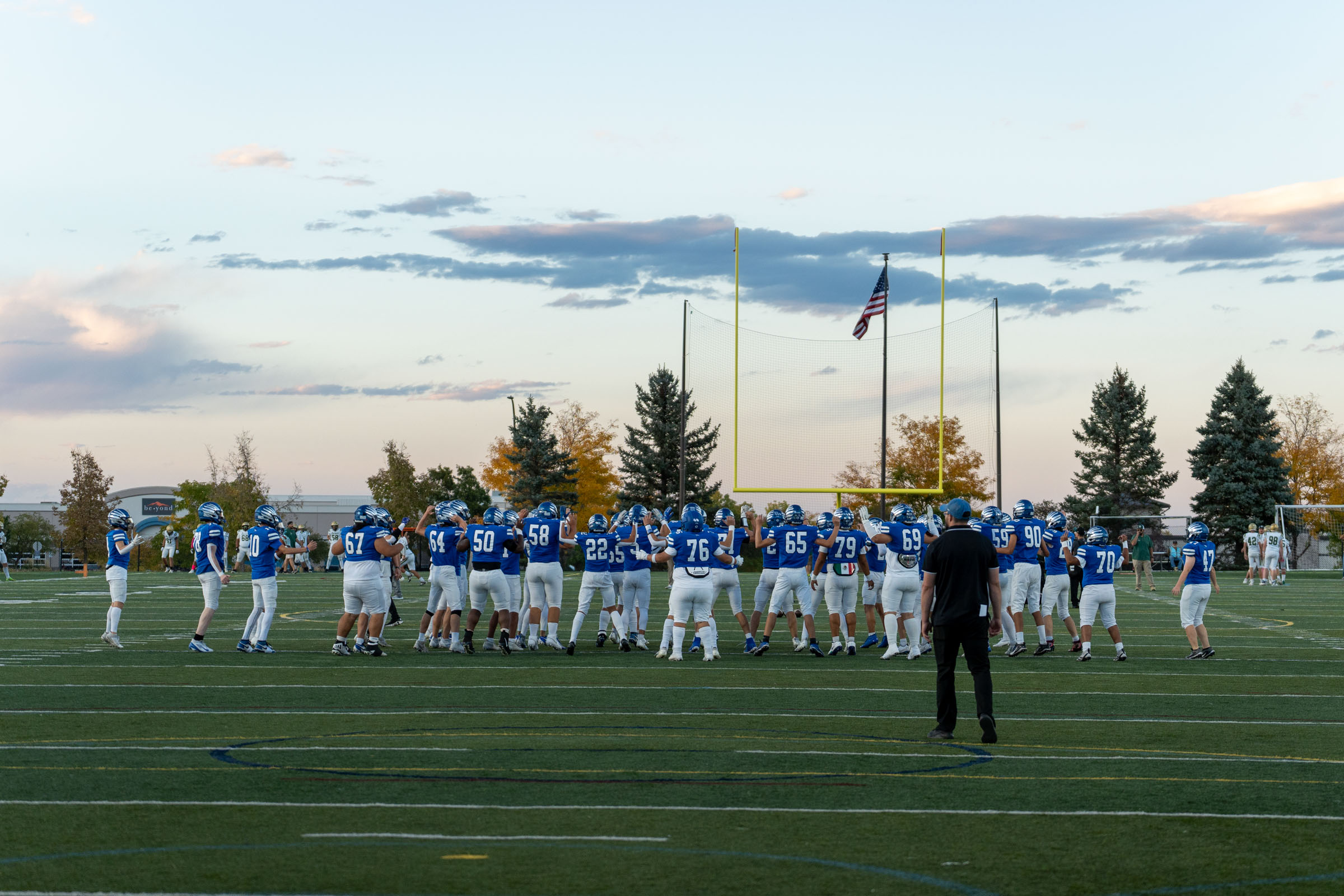 High school football game action, Highlands Ranch, south Denver