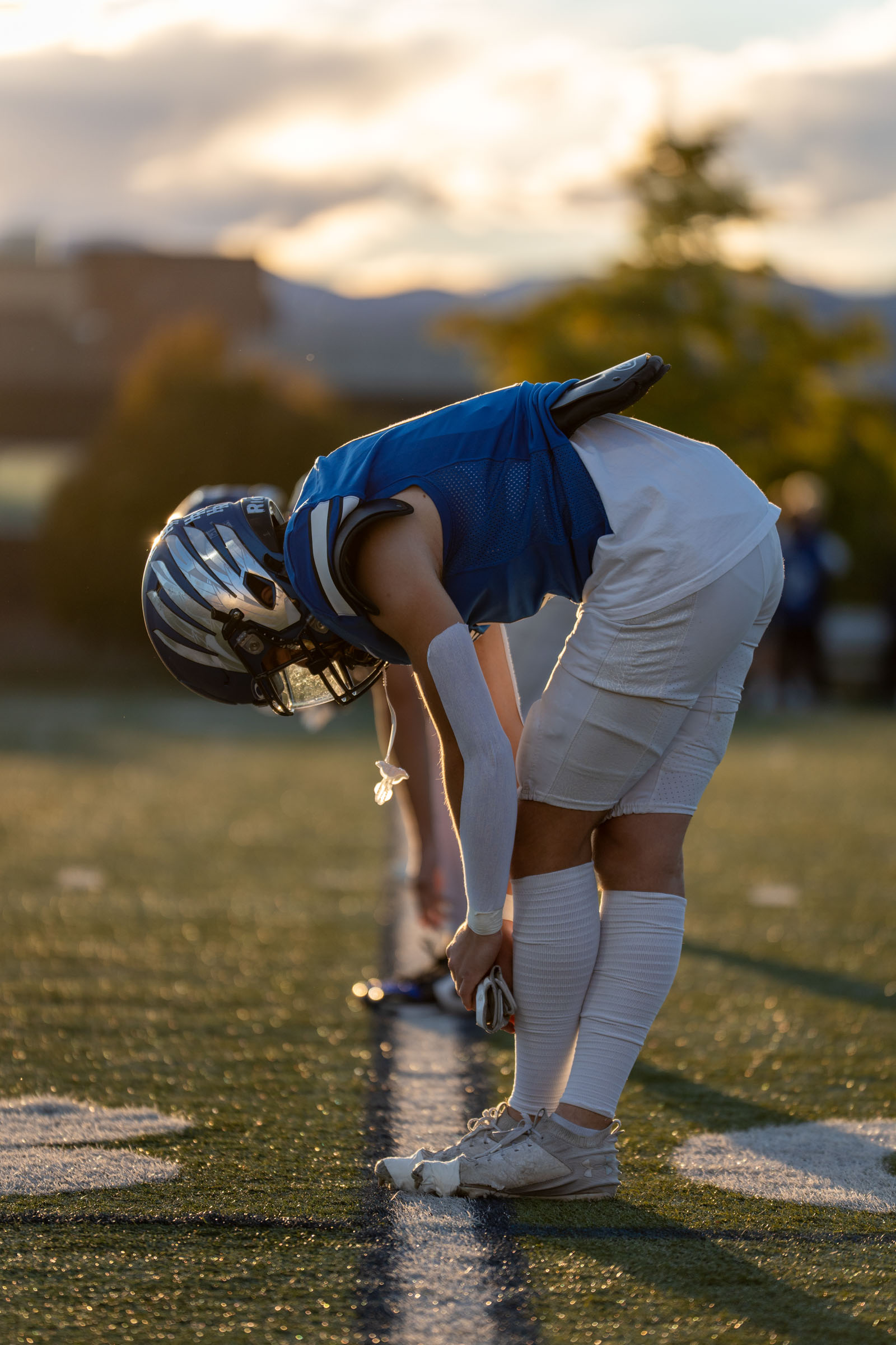 High school football game action, Highlands Ranch, south Denver